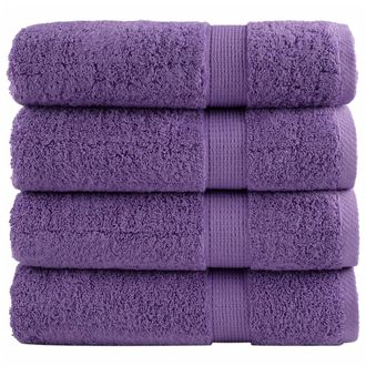 Berkfield Home Premium Hand Towels SOLUND 4 pcs Purple 50x100 cm 600 gsm