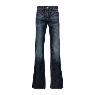 Palm Angels Flared Denim Jeans - female - Palm Angels - Flare Jeans - Blue - W25 - Jeans