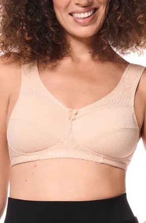Amoena Leslie Wire-Free Bra in Sand/light Sand at Nordstrom, Size 40Ddd