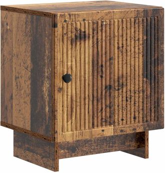 vidaXL Armario De Noche Madera Envejecida 43 X 34,5 X 50 Cm Vidaxl