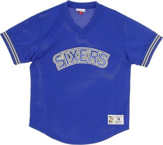 Mitchell & Ness NBA Kampioenschapsspel V-hals Jersey - Heren - Fitness - Blauw - S - Fitness