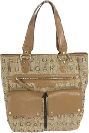 Bulgari Tweedehands leren schoudertassen - Dames - Vintage Shopper - Beige - ONE Size - Leer - Vintage