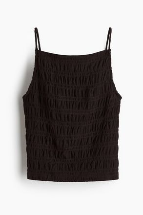 H&M Gesmoktes Tr&auml;gertop - Dunkelbraun