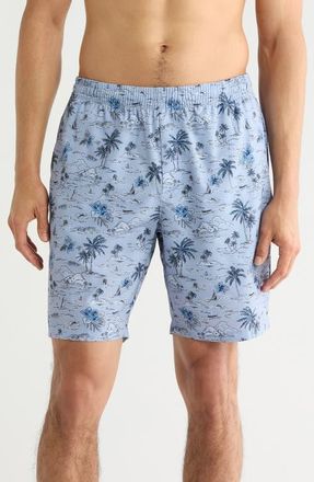 Tommy Bahama Huntington Beach Views 8-Inch Hybrid Swim Trunks in Evertide at Nordstrom, Size Small
