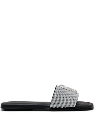 Marc Jacobs The J rhinestone-embellished leather sandals - Nero
