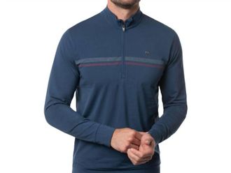 Travis Mathew Swinging Hammock Quarter-Zip Jacket In Insignia