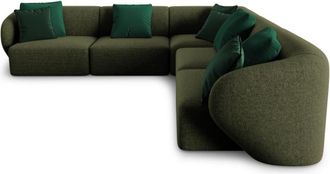 BLOOMINGLOFT 6-Sitzer Design-Ecksofa Chiara Chenille