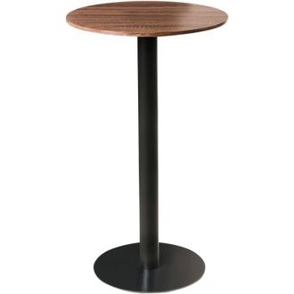 Beliani Beliani - Outdoor Garden Bistro Table Metal Base 60x60cm Dark Brown and Black Morella