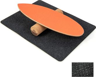 Costway Costway Balance Board, Tabla De Equilibrio De Madera De Abedul Y Corcho, Skateboard Hockey Snowboard Y Surf, Incluye Rodillo Y Cobertura Antideslizant