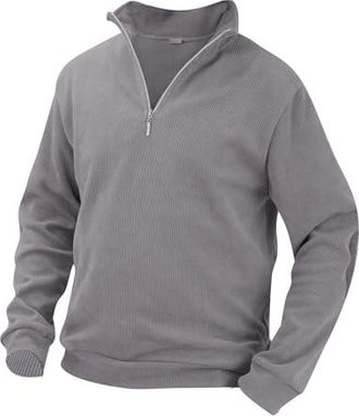 Sweat à Capuche Décontracté Pour Homme EndoraDore - Fermeture éclair Quart De Longueur, Doublure Polaire, Chaud Et Confortable