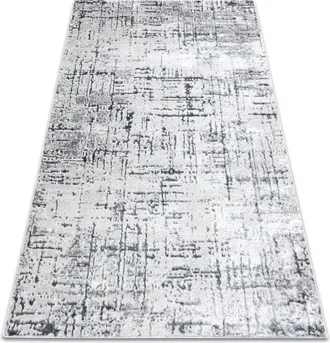 RugsX Alfombra Mefe Moderna 8722 L&iacute;neas Vintage - Structural Dos Niveles De Vell&oacute;n Gris / Blanco Grey 280x370 Cm