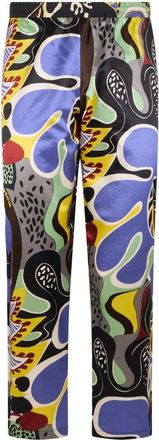Moschino Kleurrijke Slim Fit Broek - Heren - Slim Fit Broeken - Veelkleurig - S - Katoen - Broeken