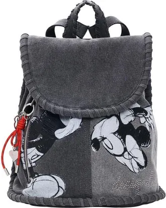 Desigual x Disney Mickey Mouse Medium Denim Backpack in Dark Grey at Nordstrom