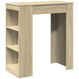 vidaXL Mesa Alta Bar Con Estantes Madera Roble Sonoma 95x47x103,5 Cm Vidaxl
