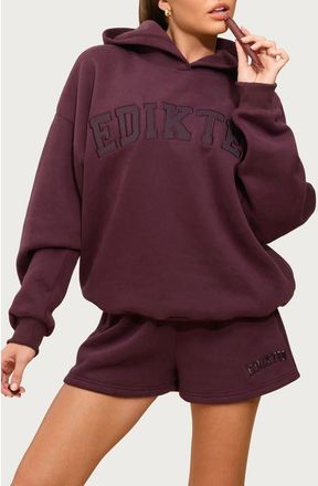 Edikted Logo Hoodie in Plum at Nordstrom, Size X-Large