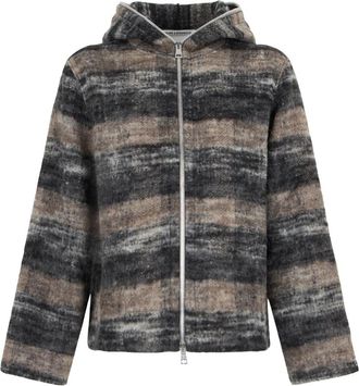 Our Legacy Full Zip Hood - Heren - Vesten - Bruin - S - Katoen - Truien & Vesten