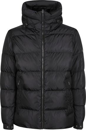 Herno Quilted Down Jacket with High Collar and Hood