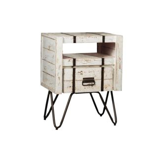 Wanda Collection Mueble para cuarto de ba&ntilde;o de mindi 60 cm blanco