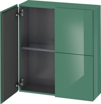 Duravit Armario Semi Alto Duravit L-cube, Anchura 700mm, Profundidad 243mm, 2 Puertas, Color: Jade Laca Alto Brillo - Lc116700303