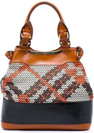 Burberry Pre-owned Burberry Prorsum Woven Leather Check Tote Ladies 4KA8UIU59NKFX7SW
