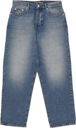 Iuter Baggy Denim Jeans met Straight Leg - Heren - Regular Fit Jeans - Blauw - W34 - Denim - Jeans