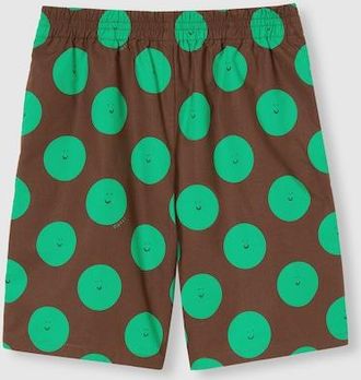 Gucci Kids - Printed Cotton Shorts, Brown, Ready-to-wear