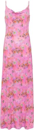 MACCAPANI Ita floral-print maxi dress - women - Spandex/Elastane/Viscose - M - Pink