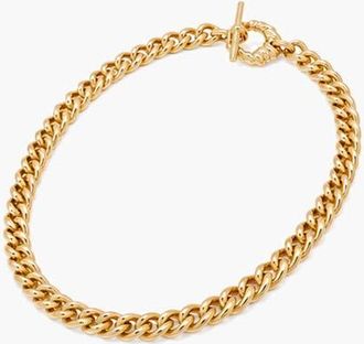 Yoj Coral Curb Chain Necklace in Gold at Nordstrom