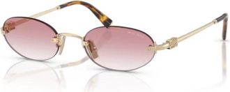 Miu Miu 0mu A54s Oval Gradient Pink Sunglasses