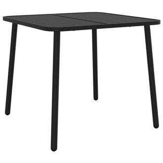 Berkfield Home Garden Table Anthracite 80x80x71 cm Steel in Black | Size: 80 x 80 x 71 cm