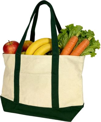 Generic Large Canvas Tote Bags - Reusable Shopping Bags, Sturdy Handle with Reinforced Stitching, Grocery Carrier with Spacious Interior, Beach Bag, Storage B