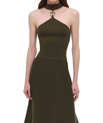 SIMKHAI Renlen Wool Halter Top In Fern