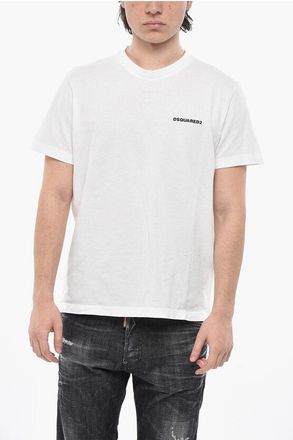 Dsquared2 Solid Crewneck T-Shirt TENNIS FIT with Embossed Logo size Xxl