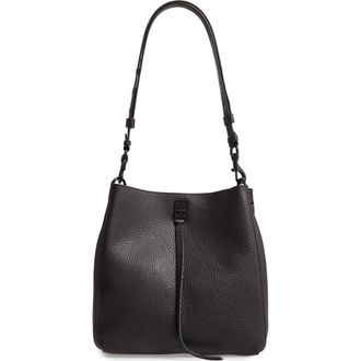 Rebecca Minkoff Darren Deerskin Leather Shoulder Bag in Black at Nordstrom