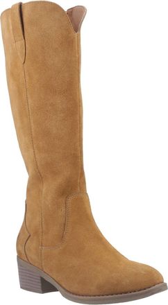 Hush Puppies Isabella Suede WoMens Tan Heeled Knee High Boots - Size UK 4