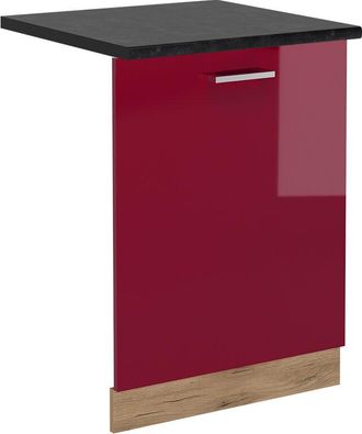 Vicco Tapa Del Lavavajillas R-line, Rojo Burdeos Alto Brillo, 60 Cm, Et Antracita Vicco