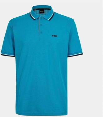 HUGO BOSS Mens Paddy Short Sleeve Polo Shirt - Blue - Size: 36