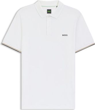 BOSS Bodymap-detail polo shirt with quick-dry performance