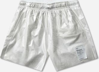SATISFY Men s PeaceShell 5in Unlined Shorts Silver Foil