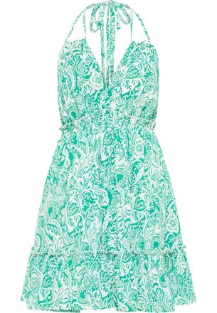 Izia Zomerjurk Dames Groen Wit