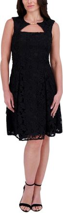 Kensie Heavy Floral Lace Mini Dress