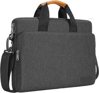 Generic Laptop Bag Laptop Bag Briefcase 13.3 14 15.6 17. Inch Computer Shoulder Waterproof Notebook Cover Carry For Men(Dark Grey,15.6-16 inch)