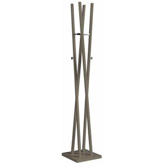 HERDASA Perchero Moderno Mod. 470 Herrajes Cromo Brillo Lacado Moka, 182 Cm(alto)34 Cm(ancho)34 Cm(largo)