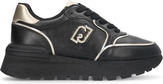 Liu Jo Platform sneakers met contrastinzetten - Dames - Sneakers - Zwart - 41 EU - Schoenen