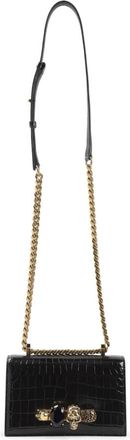 Alexander McQueen Alexander McQueen, Cross Body Bags, female, Black, Size: ONE SIZE Mini Jewelled Satchel