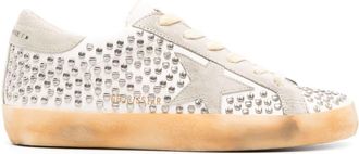 Golden Goose Super Star crystal-embellished sneakers - women - Leather - 36 - Neutrals