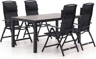 Forza Furniture Forza Capri/Fidenza 160cm dining tuinset 5-delig verstelbaar