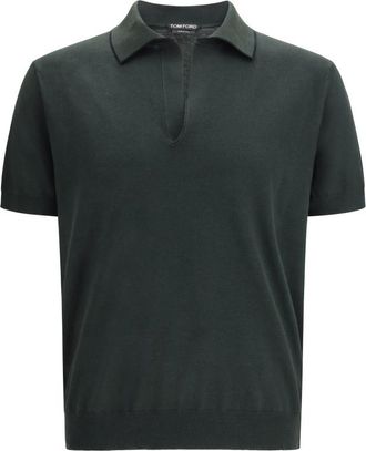 Tom Ford Dark Green Solid Polo