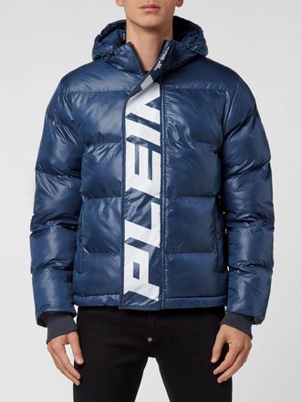 Philipp Plein Piumino imbottito in tessuto tecnico con cappuccio e logo