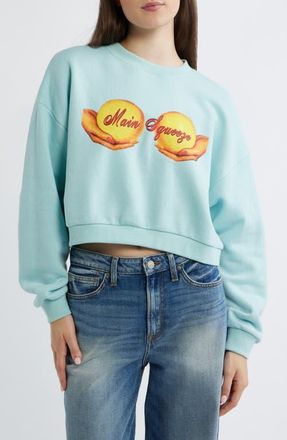 Boys Lie Main Squeeze Kara Crop Sweatshirt in Blue at Nordstrom, Size X-Small